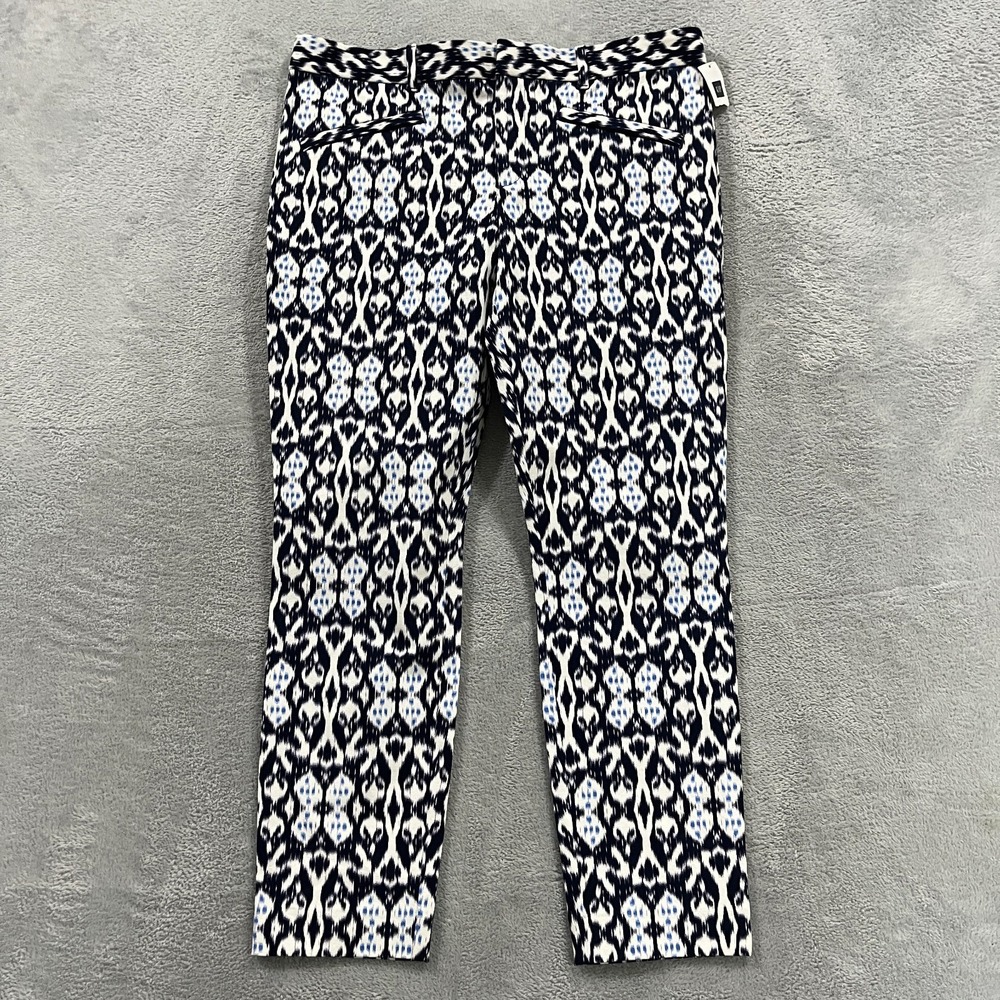 Gap Skinny Ankle Pants Womens 12R Multi Geometric Stretch Mid Rise Flat Front